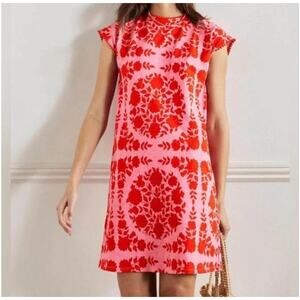 Boden Trim Detail T-Shirt Dress Posy Pink, Wildflower Prairie